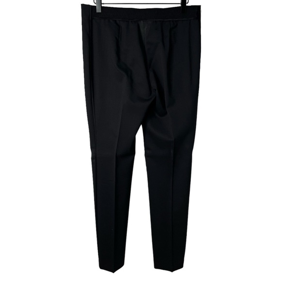 Tory Burch Wool Straight Leg Pants Black Size 8 Grosgrain Waistband - Picture 2 of 7